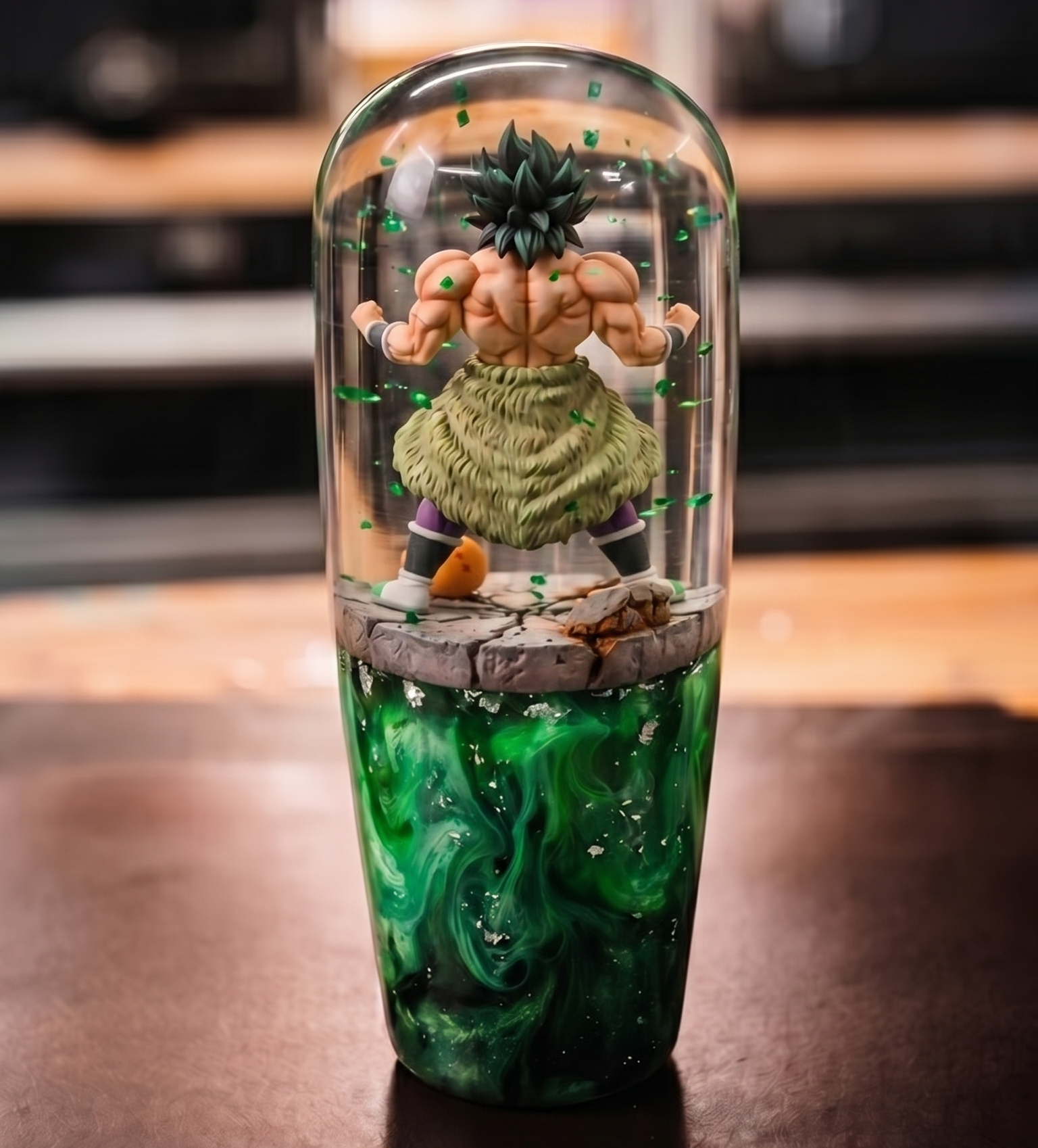 Broly resin LED shift knob (back)